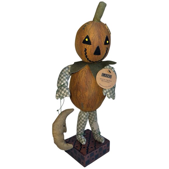 Vintage Primitive Pumpkin Jack o Lantern Doll Lang Jack in the Box 2005 - Picture 2 of 16
